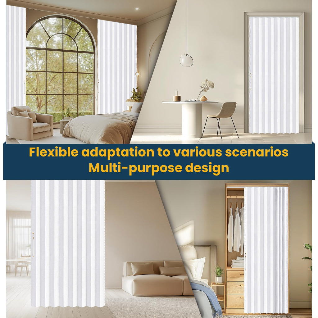 Blackout Magnetic Door Curtain 72W x 79 L White D262551