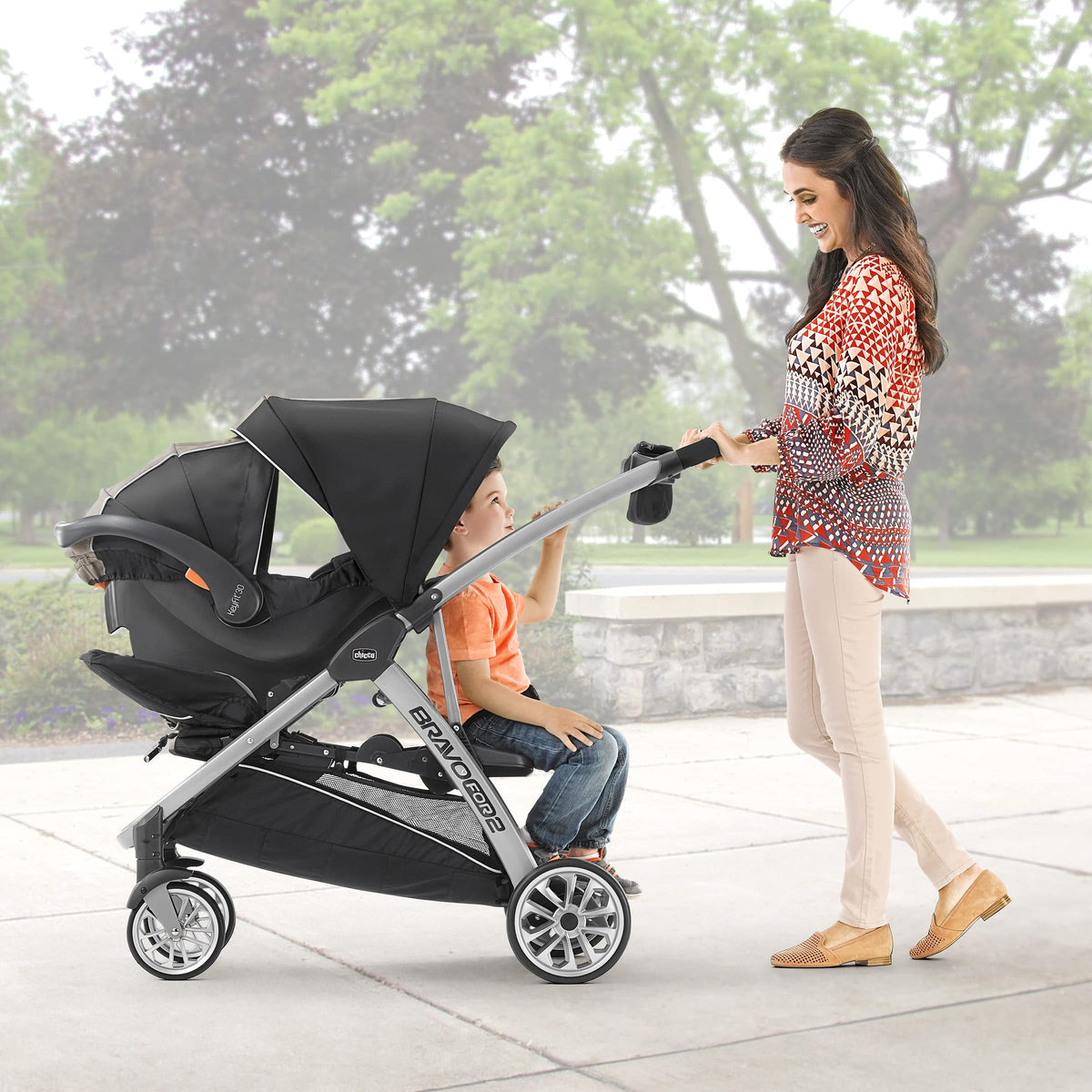 Double Stroller with Child & Parent Tray B99180