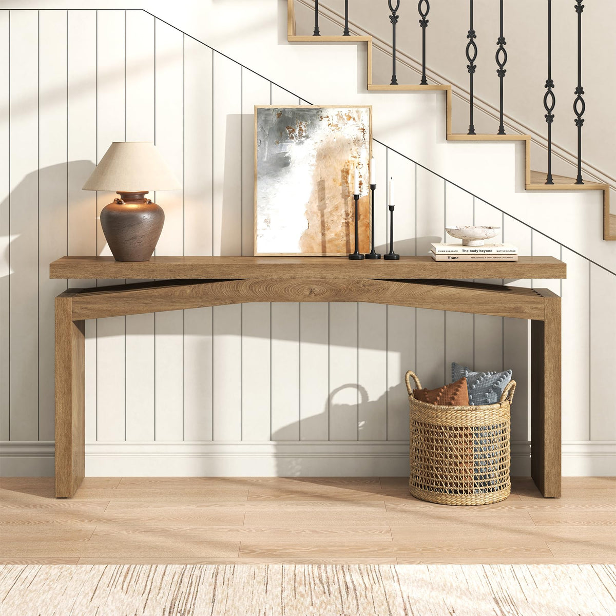 Console Tables 63-Inch Natural Brown J1965