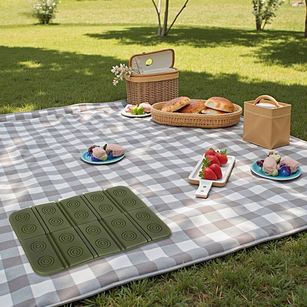 2 Pcs Folding Waterproof Foam Camping Mat Seat Cushion U824