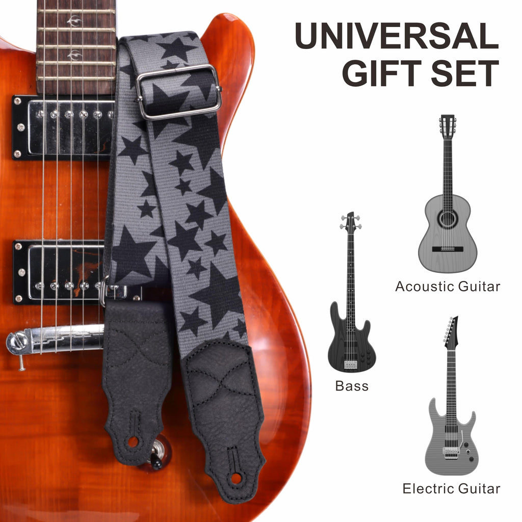 2 Inches Guitar Strap with Leather End H4179