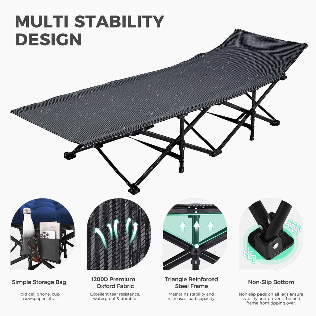 Folding Camping Cot with Mattress Y8857