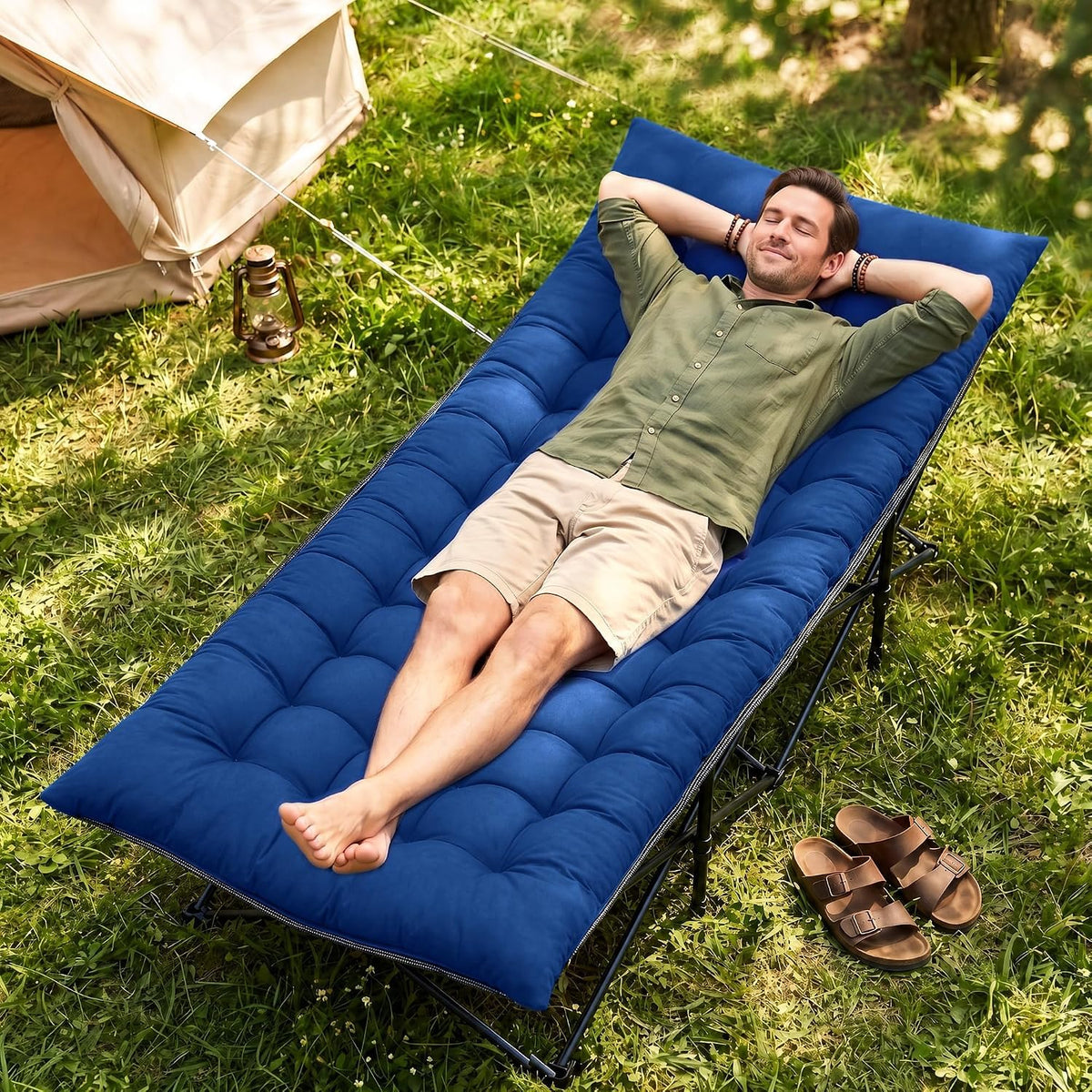 Folding Camping Cot with Mattress Y8857