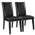 Set of 2 Faux Leather Upholstered Dining Chairs M856