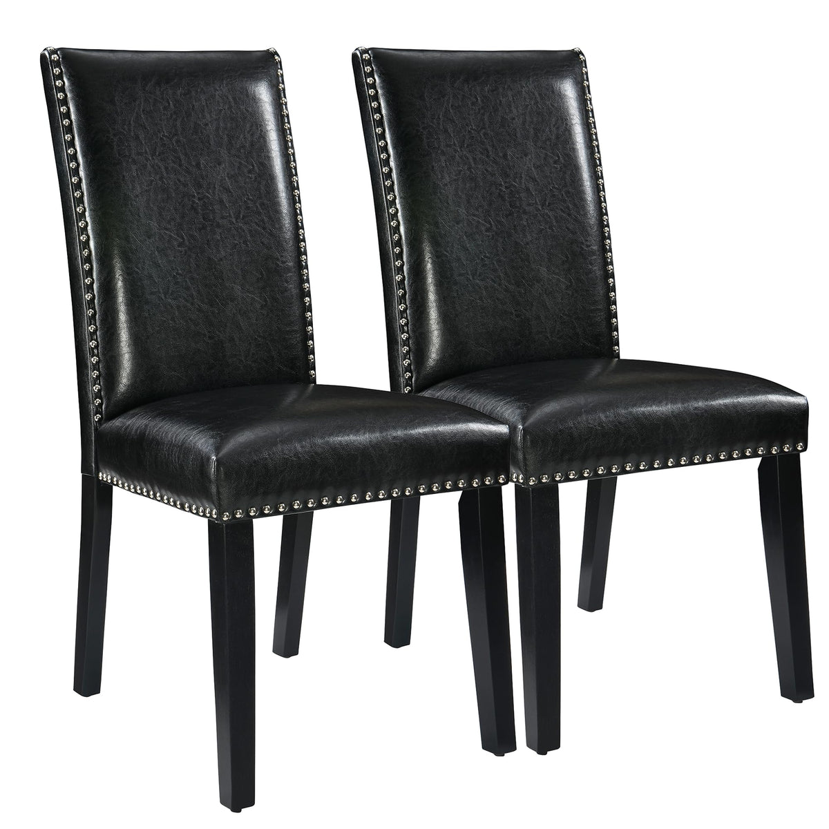Set of 2 Faux Leather Upholstered Dining Chairs M856