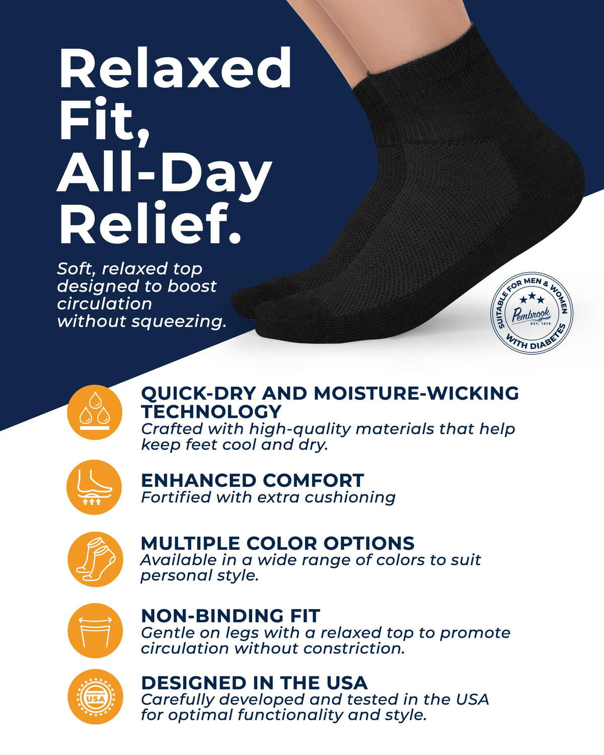 Non Binding Ankle Socks 6 Pairs X4936