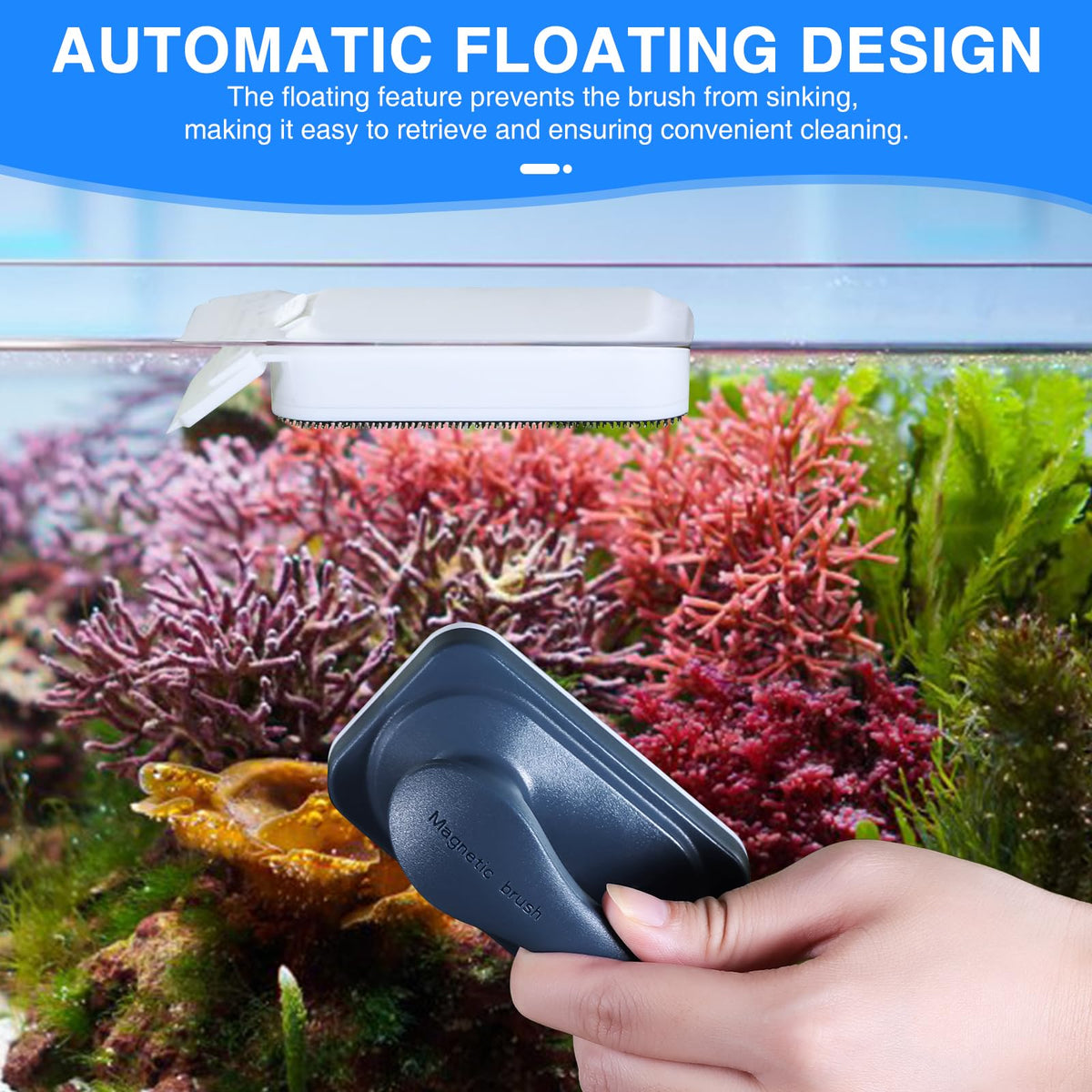 Aquarium Air Pump and Magnetic Glass Cleaner U747754