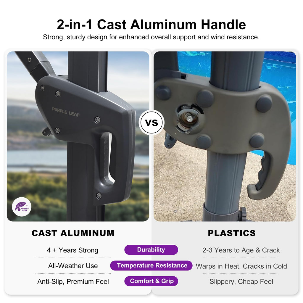 10' x 13' Cantilever Umbrella with Base H256