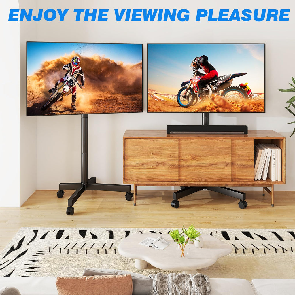 Mobile TV Cart Rolling TV Stand for 23-65 Inch Screens V20994