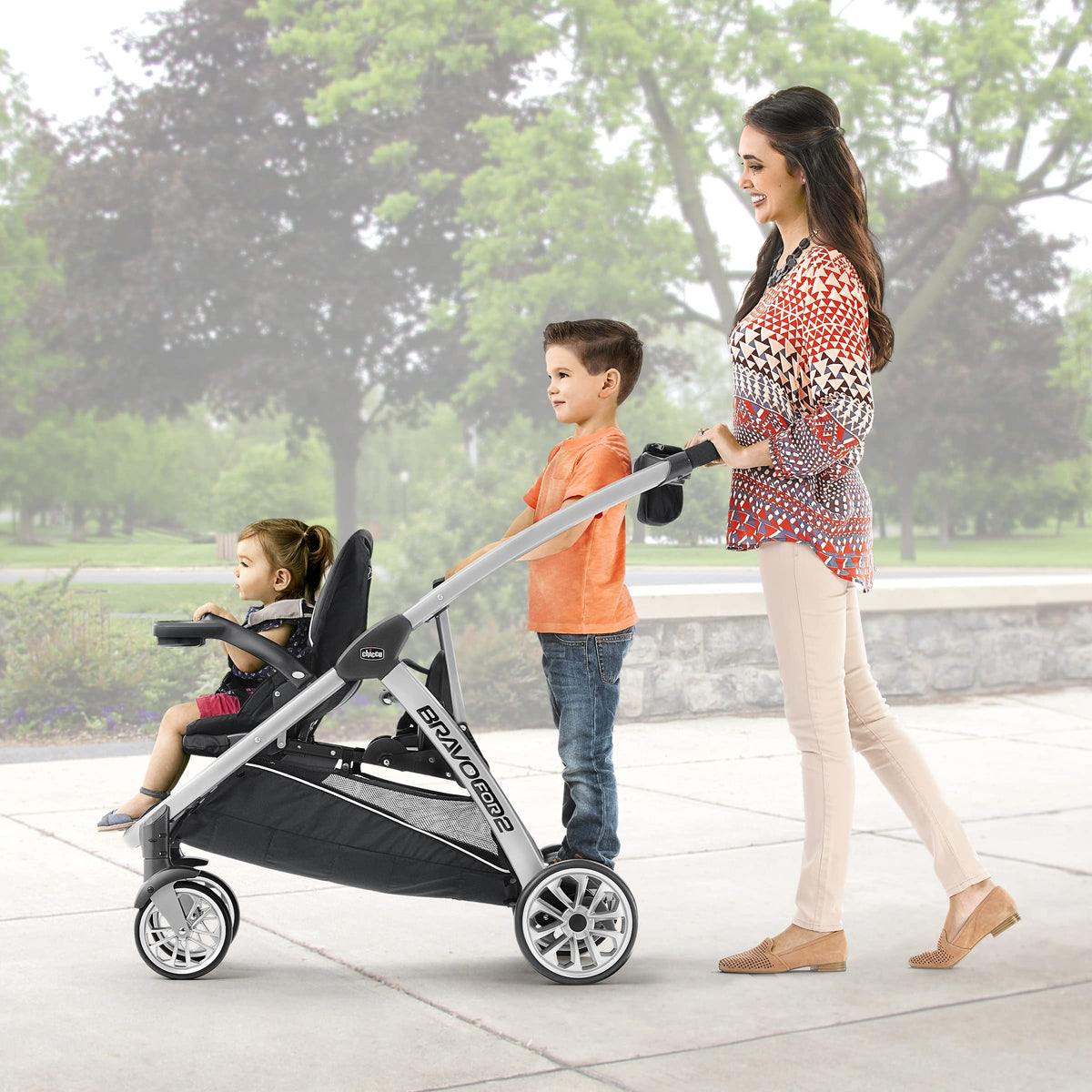 Double Stroller with Child & Parent Tray B99180