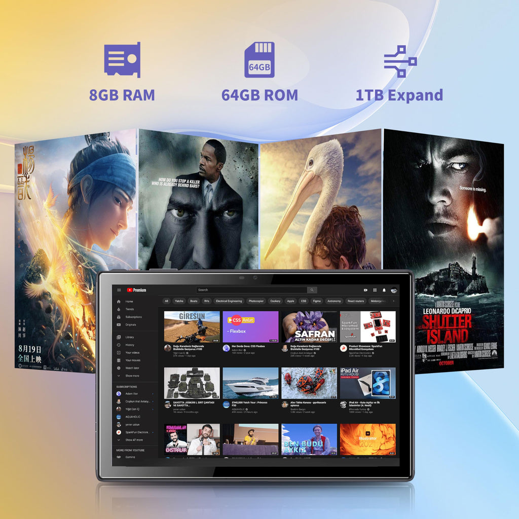10.1 inch Android 15 Tablet 8GB RAM 64GB ROM U979541