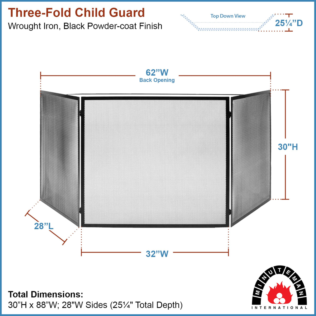 Three-Fold Child Guard for Wood and Pellet Stoves H148