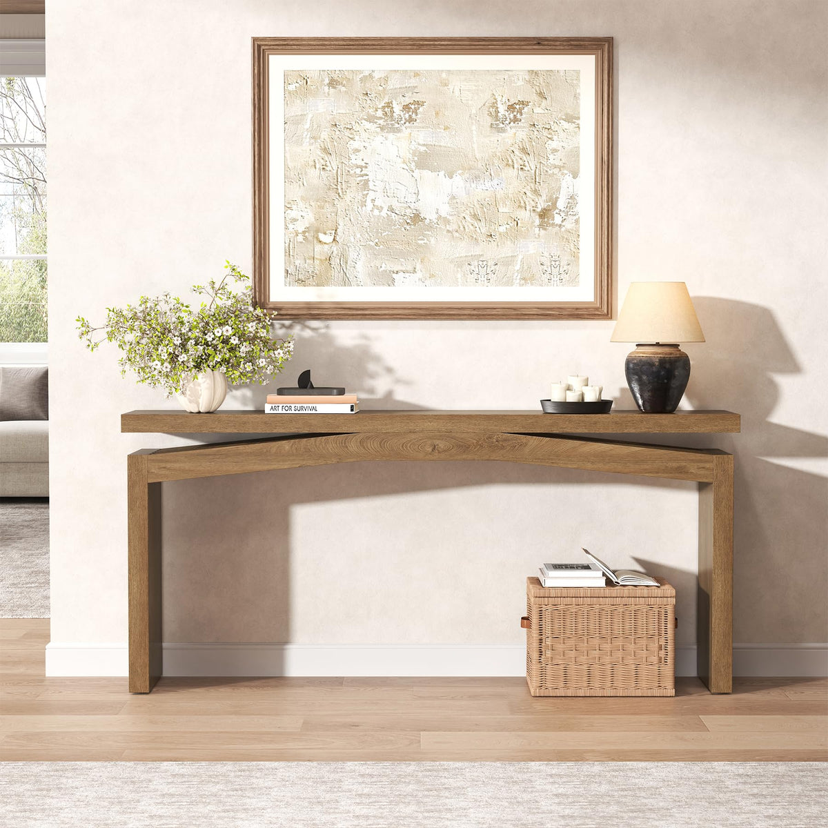 Console Tables 63-Inch Natural Brown J1965