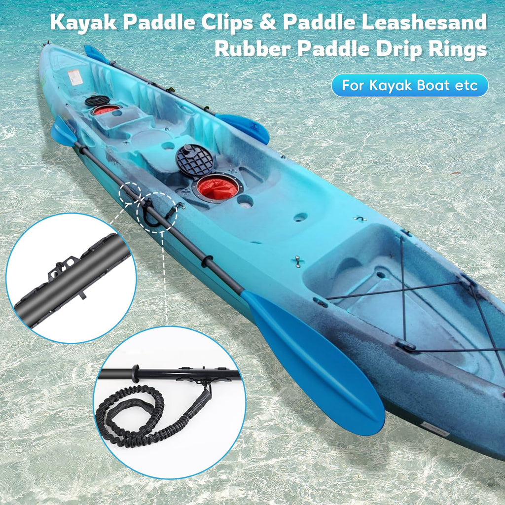 2PCS Kayak Paddle Holder with Leashes & Locking Kits A887