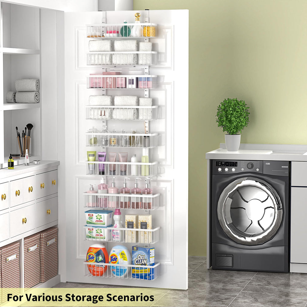 White 9-Tier Over The Door Pantry Organizer F988635