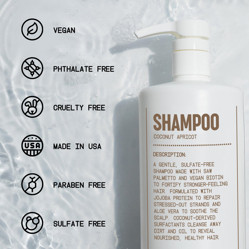 Shampoo and Conditioner Bundle Coconut Apricot 32 oz X6749