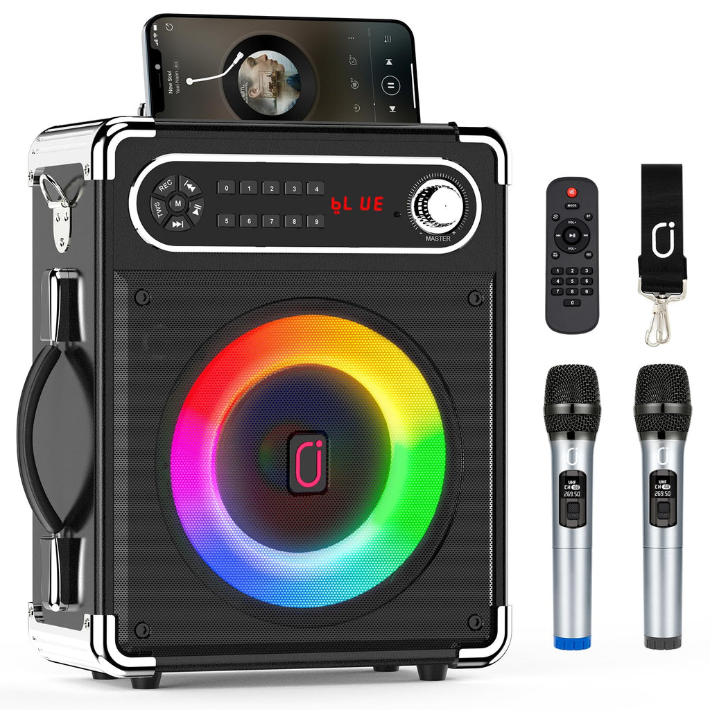 Bluetooth Speaker with Two Wireless Microphones T176