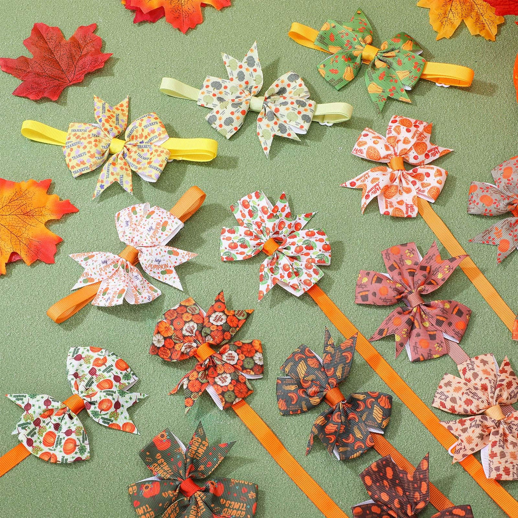 100 Pcs Fall Dog Bow Ties M553837