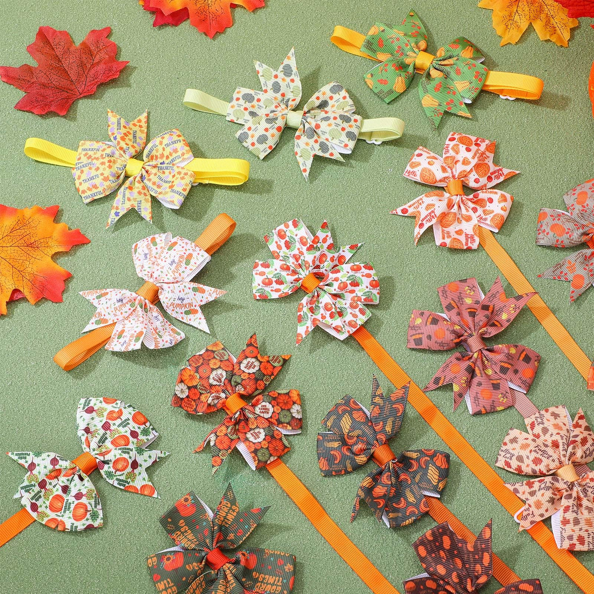 100 Pcs Fall Dog Bow Ties M553837