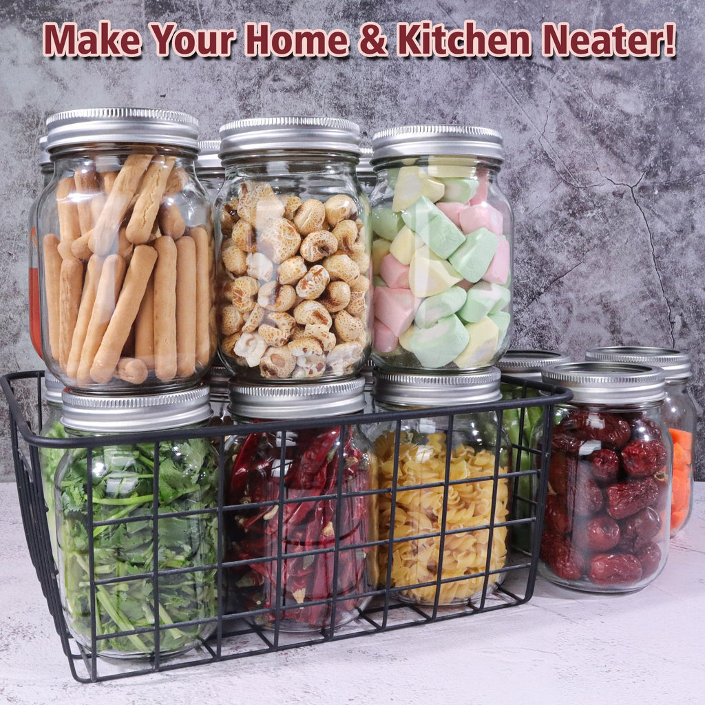 16 oz Mason Jars with Lids and Bands, 15 Pack Y931593