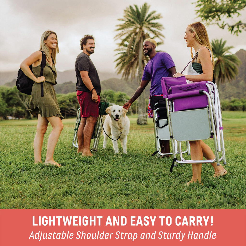 Lightweight Aluminum Folding Outdoor Camping Chair with Side Table G596
