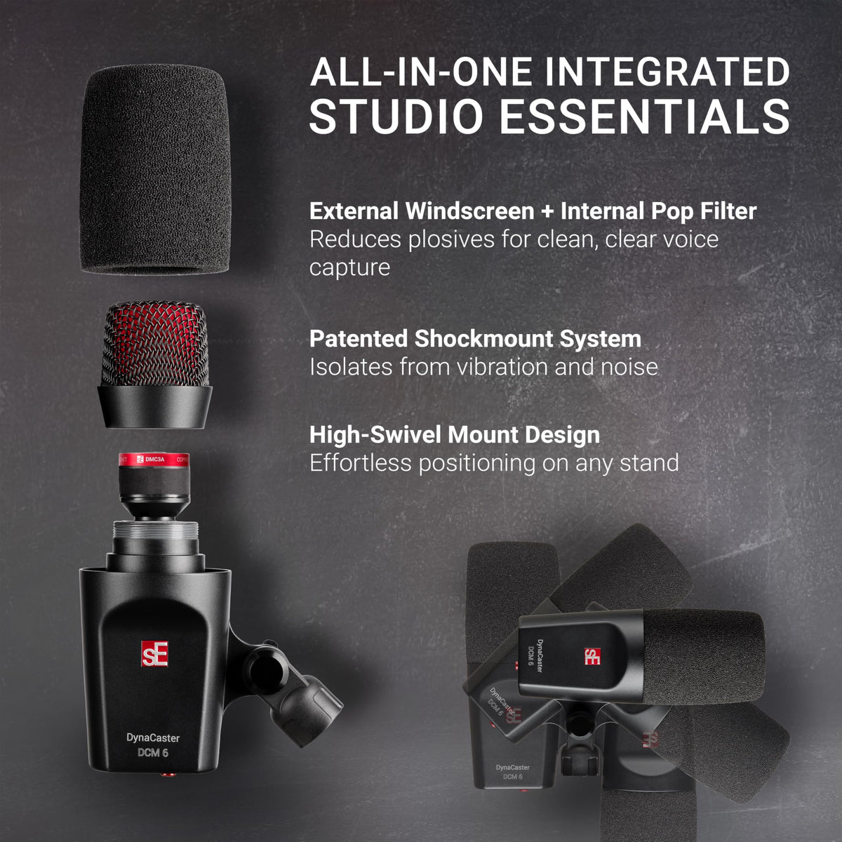 XLR Dynamic Microphone with Shockmount & Pop Filter W50413